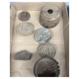 Vintage butter mold pieces