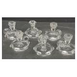 Miniature glass candle holders