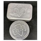 Girls, Scout soap, dish, and cup