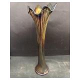 Carnival glass Trumpet vase