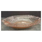 Double handled glass dish