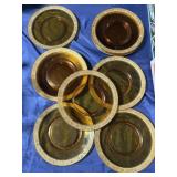 Yellow and gold plates