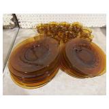Yellow glass dishes