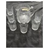 Water, pitcher, and glasses