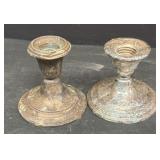 Sterling silver weighted candleholders