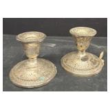 Sterling silver weighted candle holder