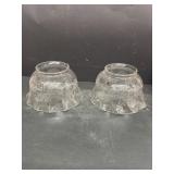 Pair of glass shades