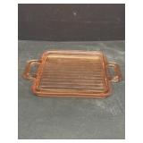 Pink glass platter