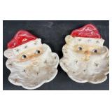 VTG Santa Claus Holt Howard Dishes