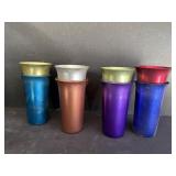 Mid-century aluminum drinking glasses