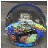 Blue colorful paperweight