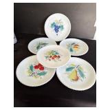 Hand painted fruit plates