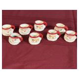 1950s Santa Claus Christmas mugs, Japan