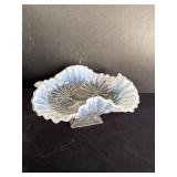 Frosted glass candy dish