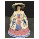 Overbeck Pottery Figure with Fur Trimmed Coat