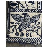Indiana Blue & White 1860 Samuel Graham Coverlet