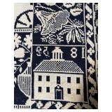 IN Blue & White 1852 Craig Coverlet Decatur Co.