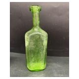 Green glass bottle