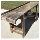 Early wooden workbench