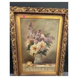 Victorian Still Life of Flowers Signed & Date "94"