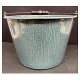 Turquoise Graniteware Bucket