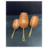 Copper measuring scoops