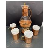 Copper pot and cups