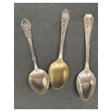 (3) Sterling Silver Demitasse Spoons