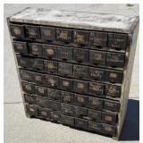 Antique Parts Cabinet