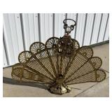 Vintage Brass Fireplace Fan