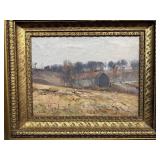 John Elwood Bundy Oil on Canvas / Indiana Artist L