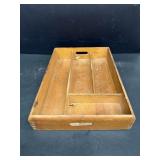Wooden flatware holder
