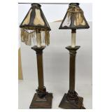 Pair Bradley & Hubbard Arts & Crafts Brass Candle