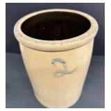 2 Gal Tall Blue Decorated Stoneware Jug