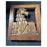 Eagle wood carving