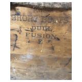 Short boots wooden crate