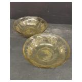Yellow glass bowls