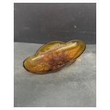Indiana glance, Amber leaf design dish