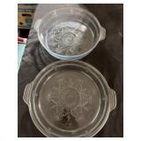 Glass decorative serving dishes