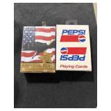 Pepsi-Cola and American flag playing cards