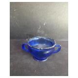 Cobalt blue sugar dish