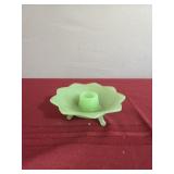 Jade glass candle holder