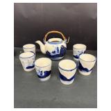 Teapot and cups made in Japan