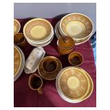 Taylor ironstone honey gold dishes