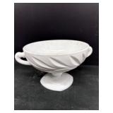 Milk glass compote
