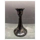 Black glass candle stick