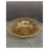 Yellow glass bowl
