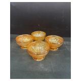 Carnival glass sherbet dishes