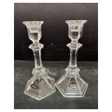 Lead crystal candle holders