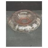 Pink depression glass bowl